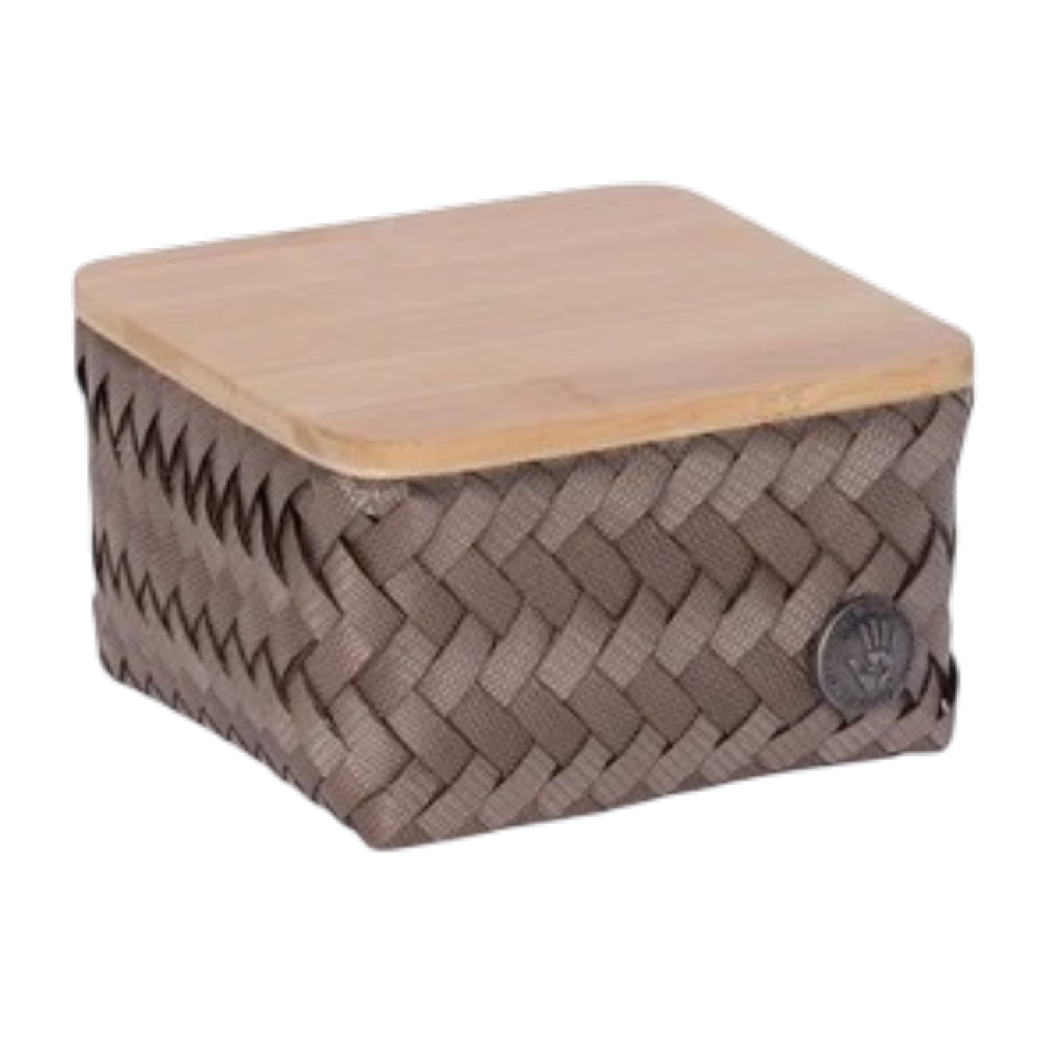 Handed By Aufbewahrungskorb Fit Tiny mit Bambusdeckel Fb. Taupe