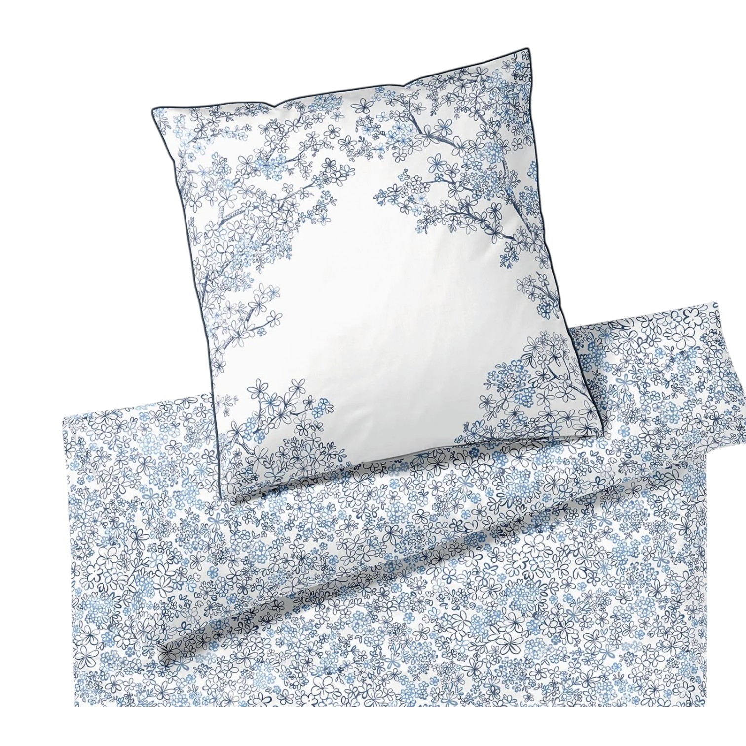 Elegante Comfort Satin Bettwäsche Belle Indigo 135 x 200 cm