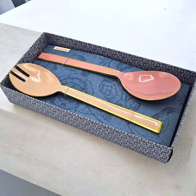 Pip Studio Spring to Life 2er Set Salatbesteck Fb.Pink