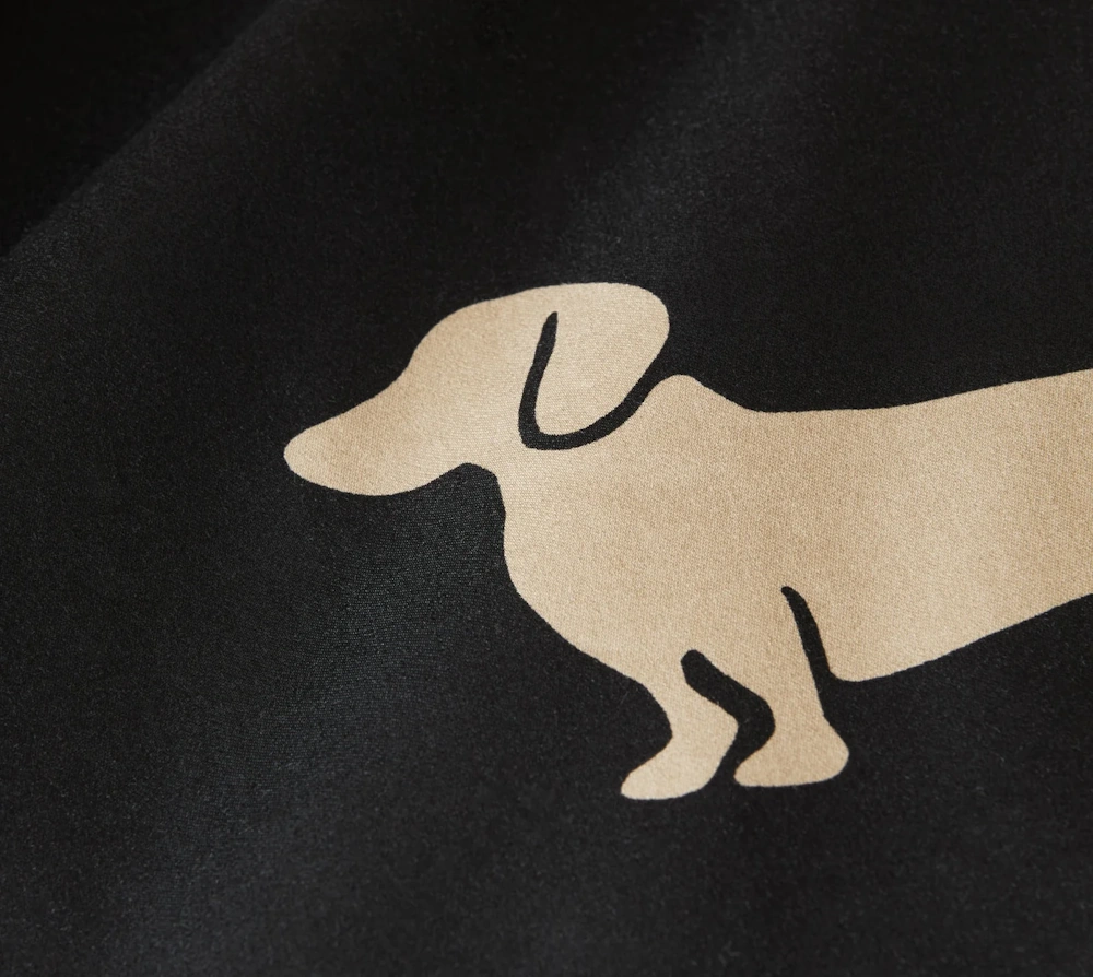 Elegante Comfort Satin Kissenhülle zur Bettwäsche Dogs 40 x 80 cm