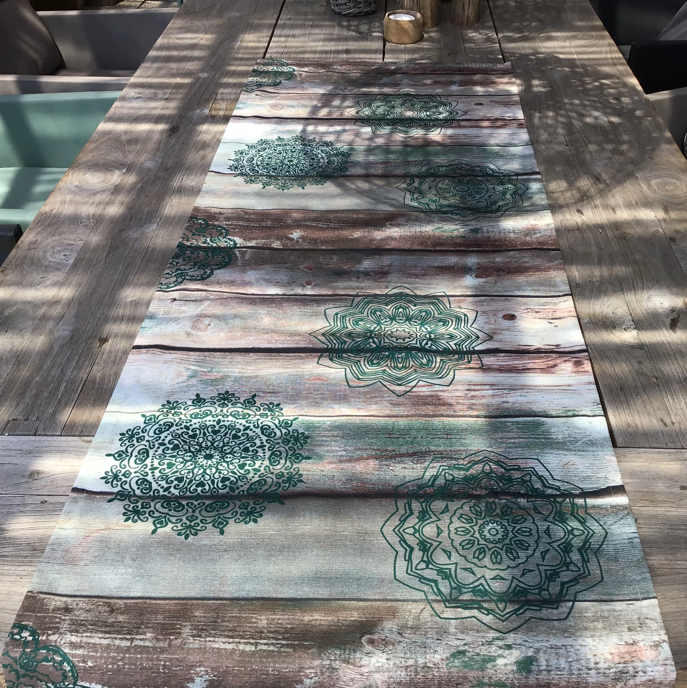 Pichler Tischläufer Vintage Wood Grün 50 x 150 cm