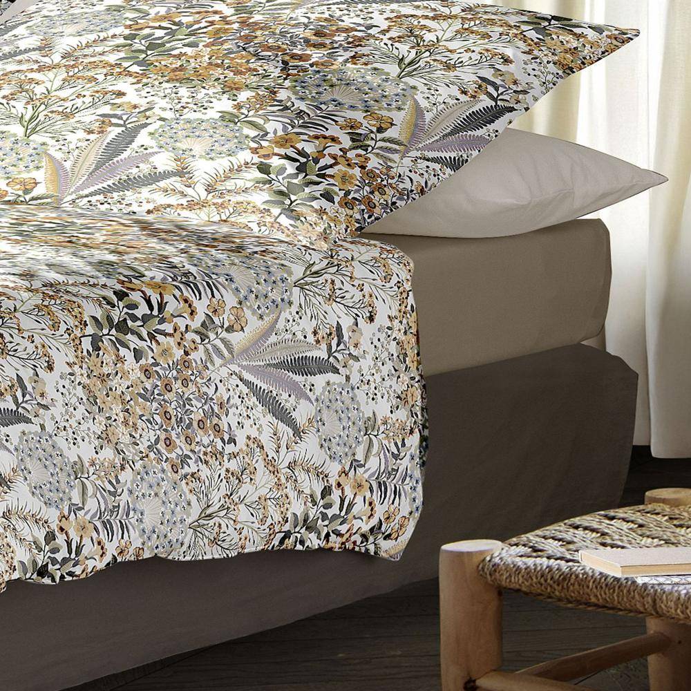 Irisette Bettwäsche Natural Bloom Gold/Weiß 155 x 220 cm