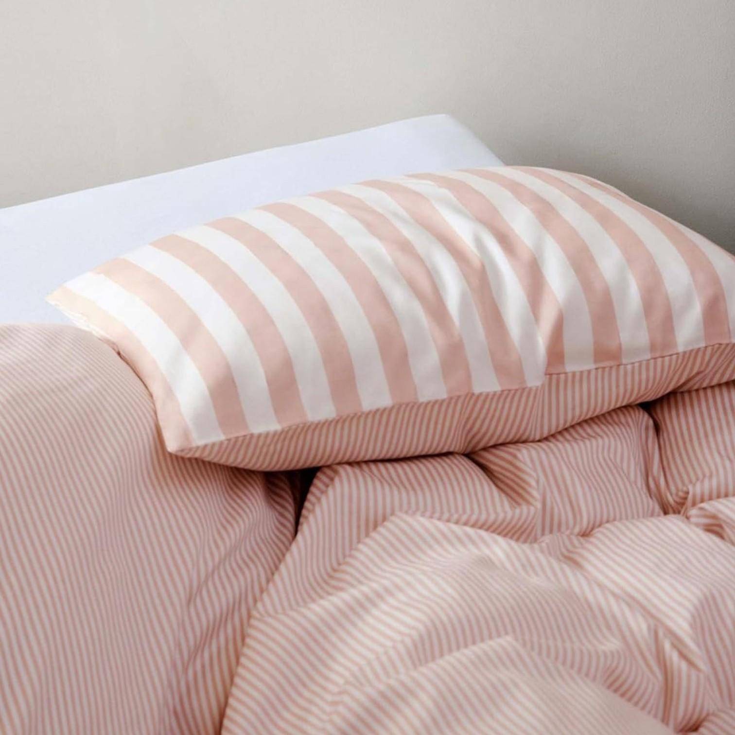 Marc O'Polo Bettwäsche Classic Stripe Rose Smoke 155 x 220 cm