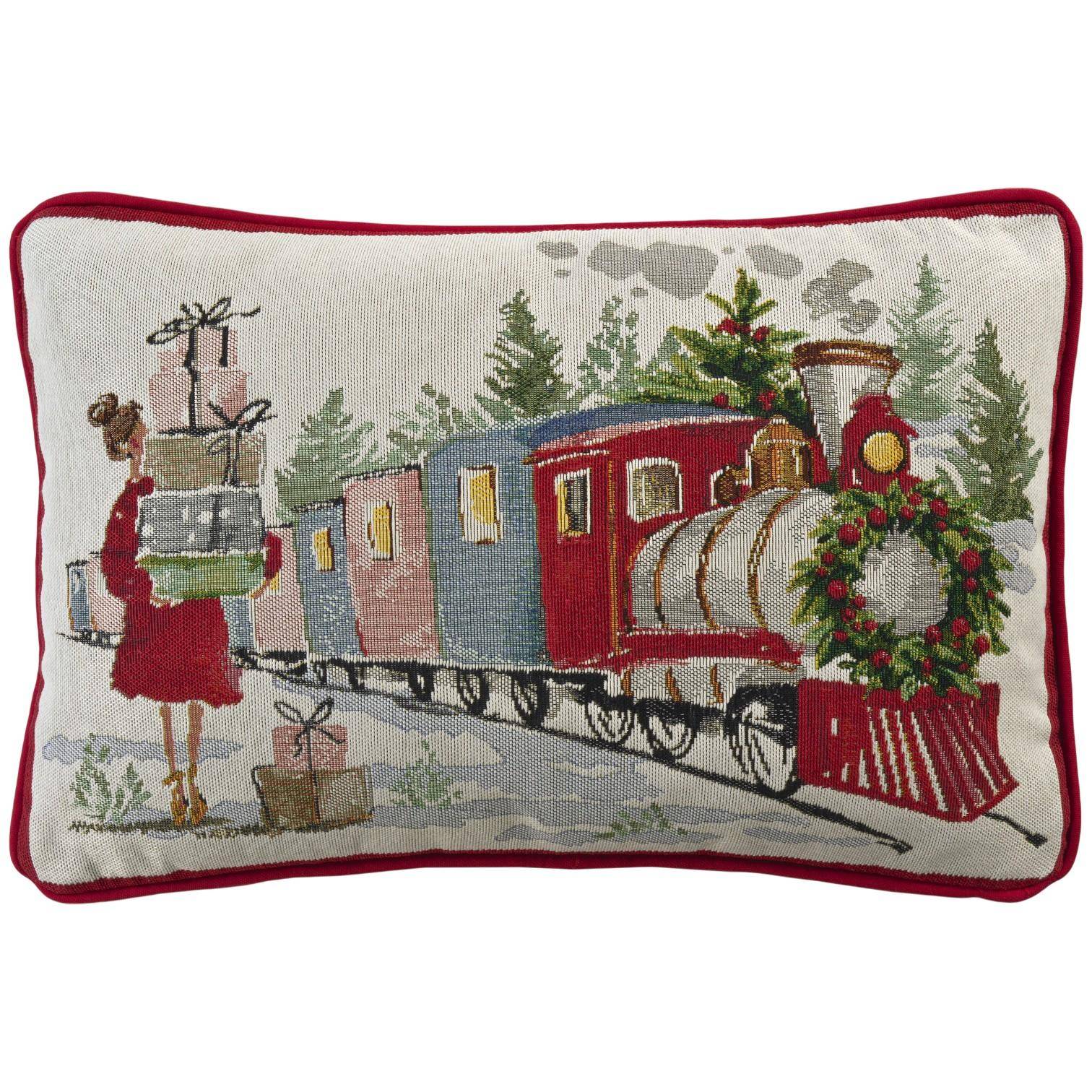 Sander Kissen gefüllt Gobelin Xmas Express 32 x 48 cm
