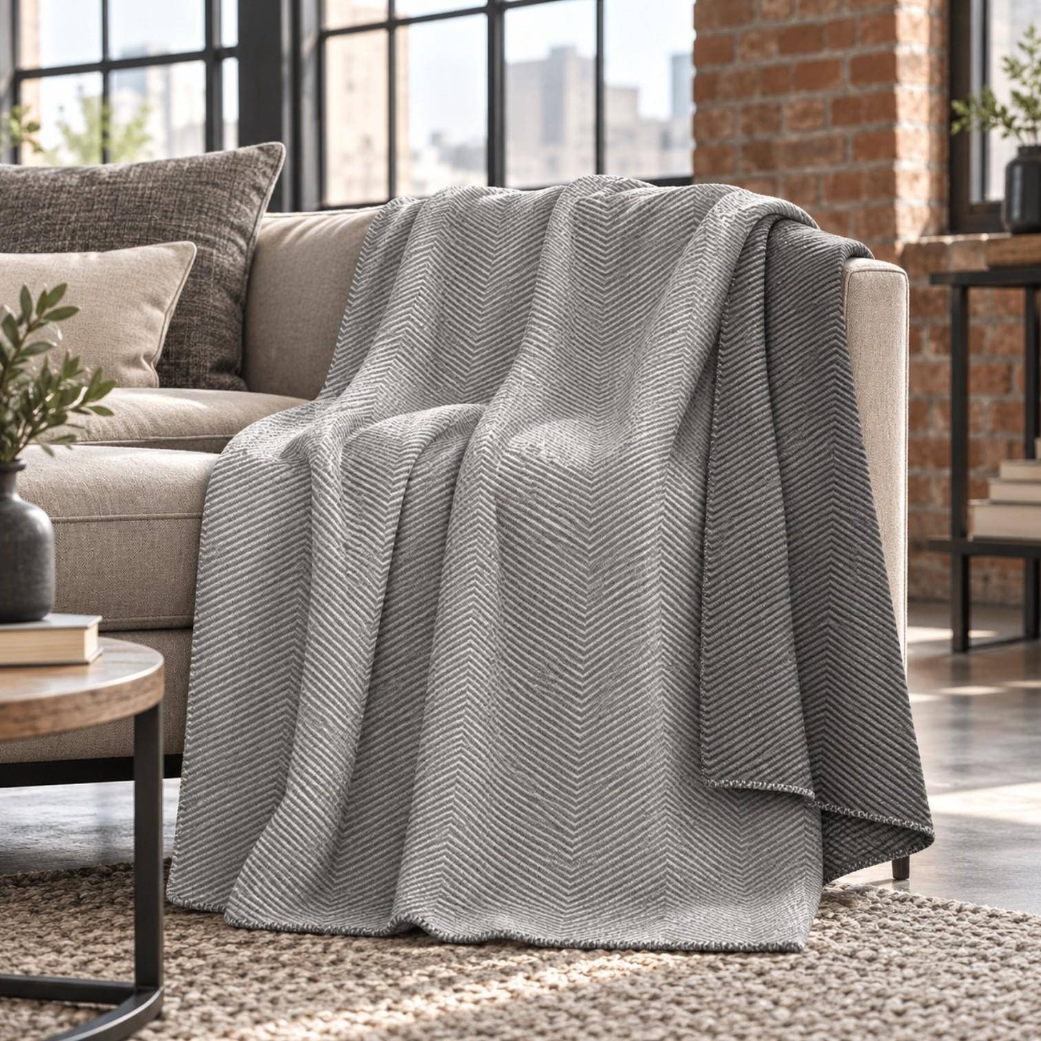 Pad Decke Byron in Grey-Anthracite 150 x 200 cm