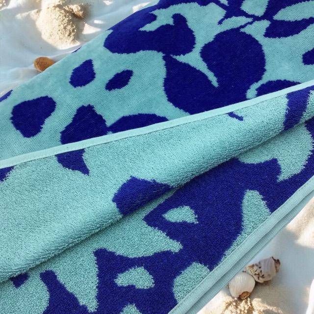 Cawö Frottiertuchserie Beach Tropical 5576 Strandtuch in Aqua
