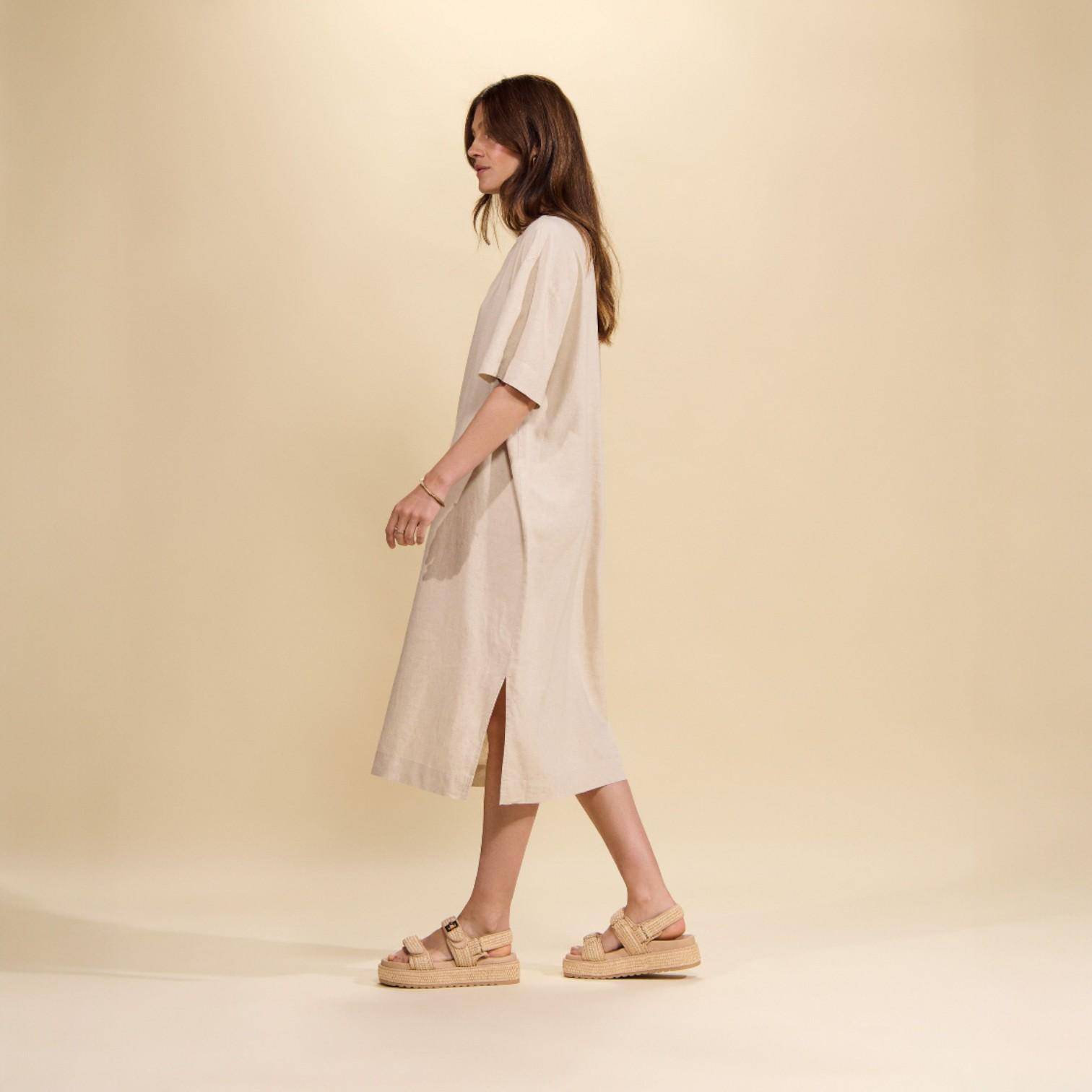 ESSENZA kurzärmeliges Nachthemd Eara Uni Natural Linen S