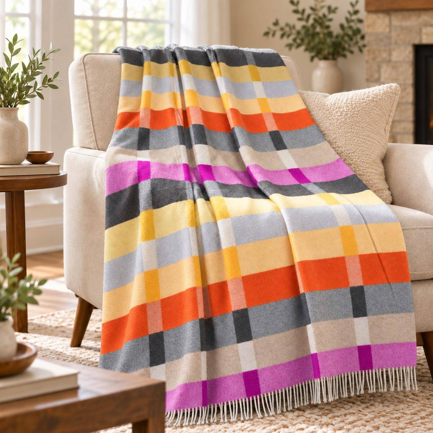 Annett Moschner Plaid Ibiza Sand 130 x 195 cm