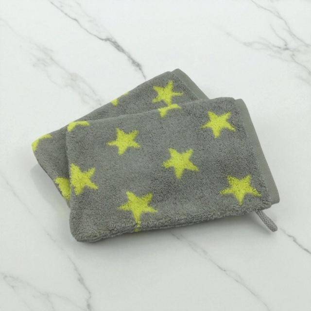Cawö Frottiertuchserie New Stars Lime Waschlappen 16 x 22 cm