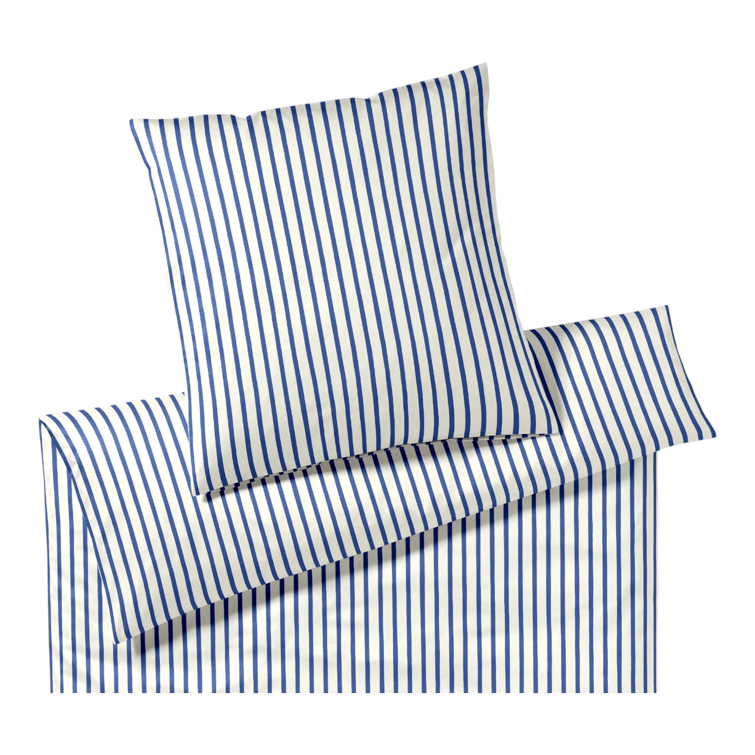 Elegante Comfort Satin Bettwäsche Double Blau 135 x 200 cm