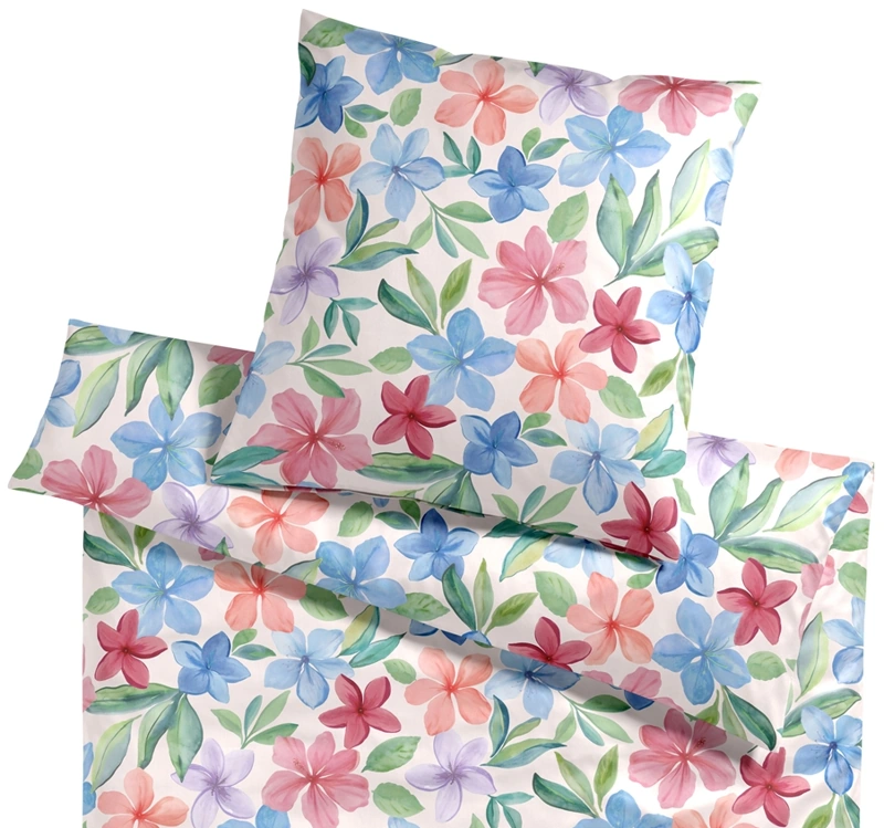 Elegante Bambus Baumwoll Satin Bettwäsche Bravo Rouge 155 x 220 cm