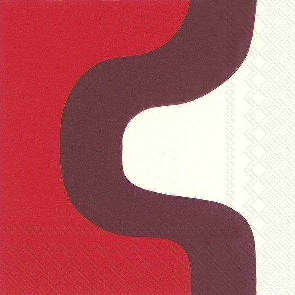 ihr Lunch Servietten Marimekko Seireeni Dark Red 33 x 33 cm