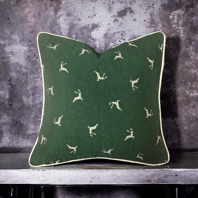 Steen Design Kissenhülle Hirsch Grün 40 x 40 cm