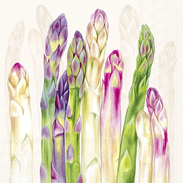 Ihr Lunch Serviette Asparagus 33 x 33 cm
