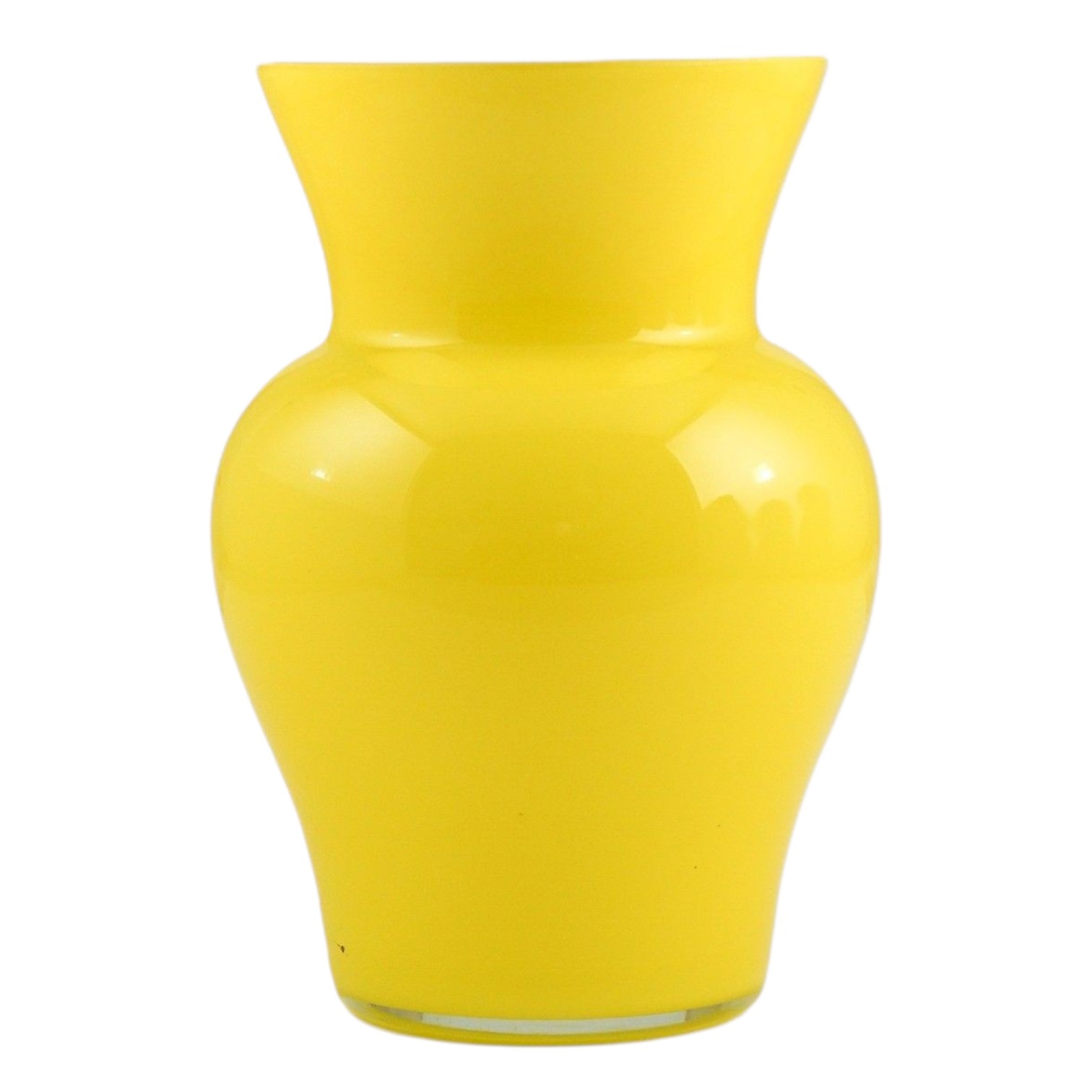 Paul Nagel Vase Viola gelb mundgeblasen aus Glas – handgefertigte moderne Design Vase
