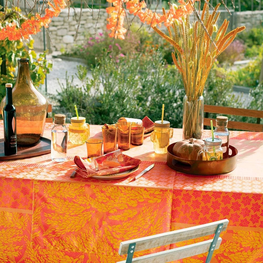 Garnier Thiebaut Serviette Graminées Orange