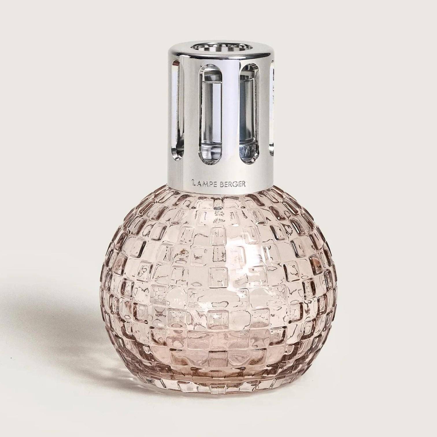 Lampe Berger Disco Rosa Duftlampe mit Schachbrett Glasstruktur