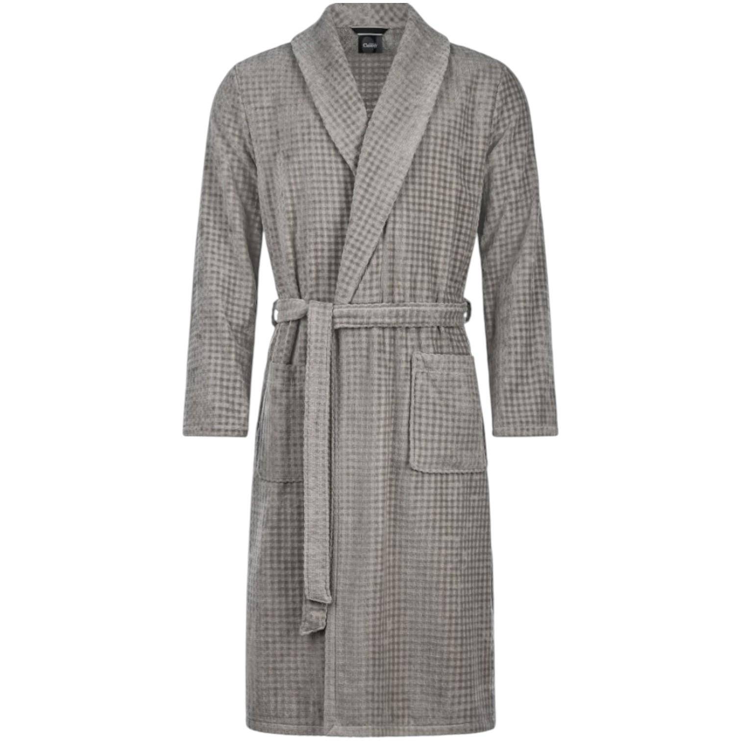 Cawö Herren Bademantel Kimono 6508 Farbe Graphit Größe 48