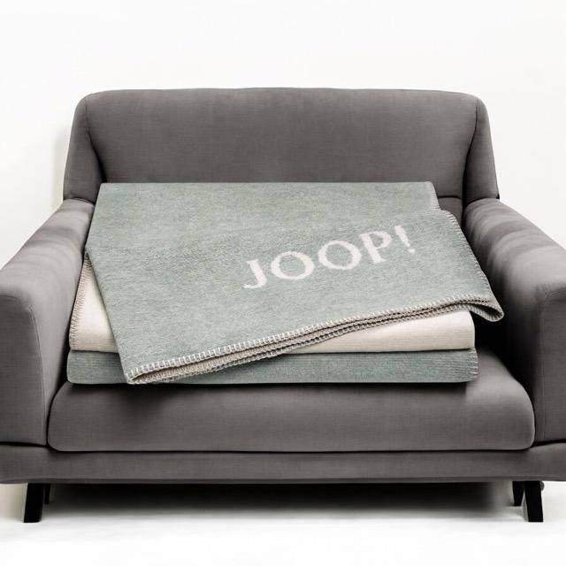JOOP! Wohndecke Melange Doubleface Jade - Natur 150 x 200 cm