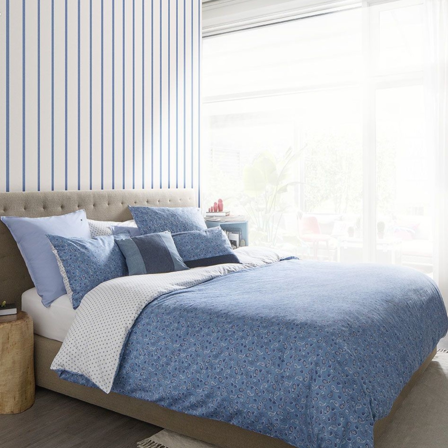 Tommy Hilfiger Kissenhülle zur Bettwäsche Denim Leypais 40 x 80 cm