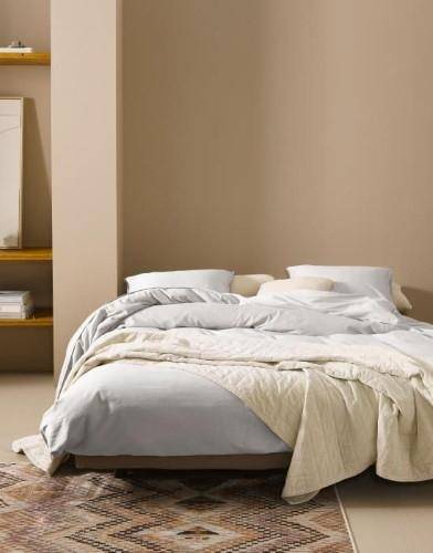 ESSENZA Baumwollsatin Bettwäsche Minte Grey 155 x 220 cm + 80 x 80 cm