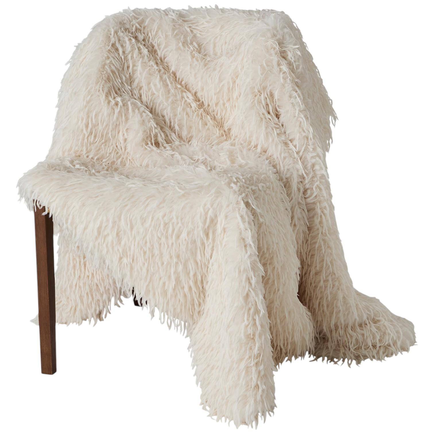 Skinnwille Plaid Fay Ivory M 120 x 180 cm