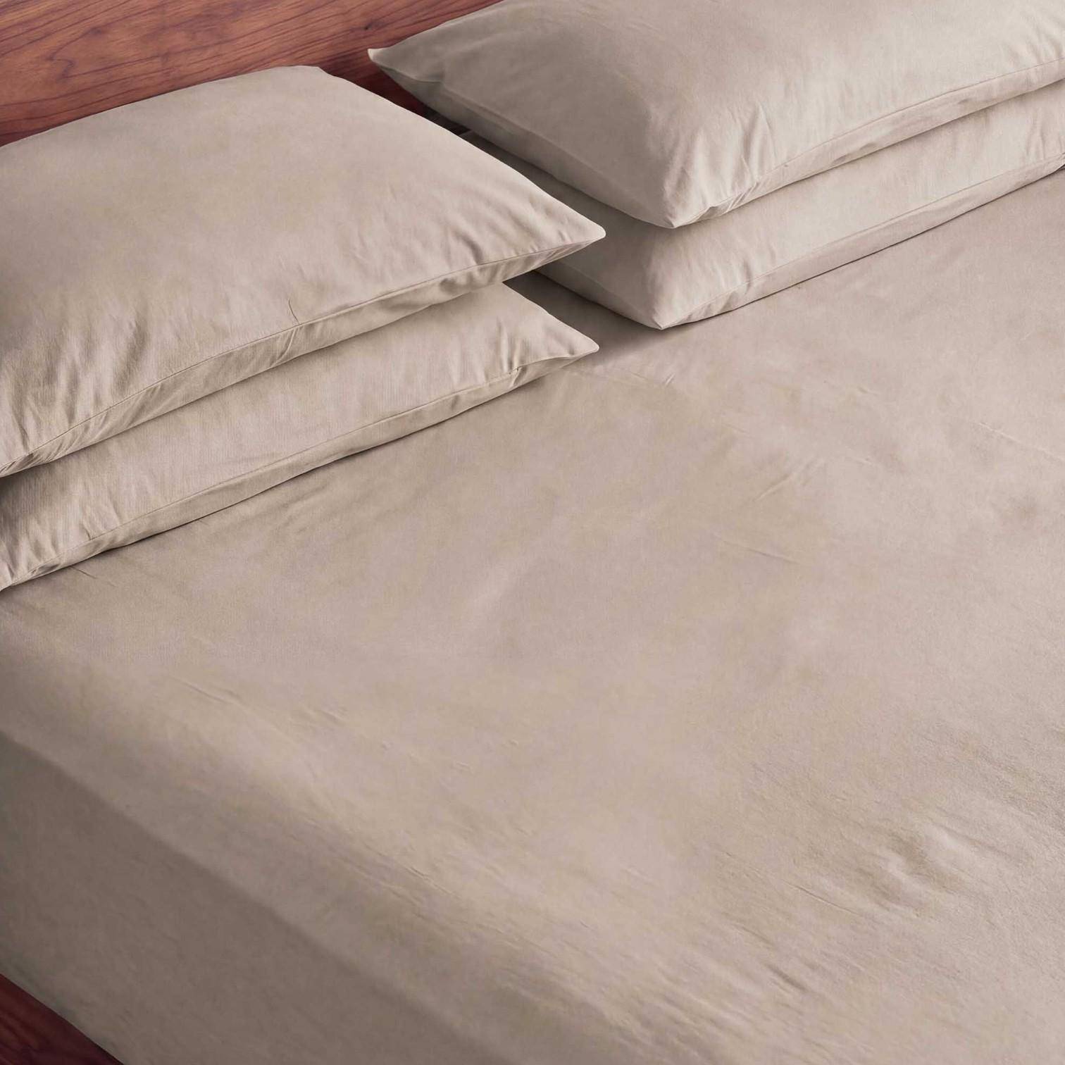 ESSENZA Fine Organic Jersey Spannbetttuch Taupe 90-100 x 200-220 cm