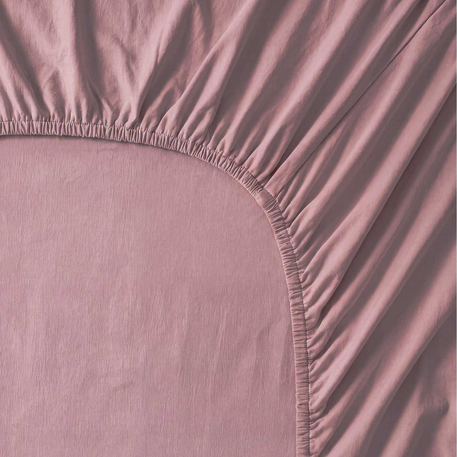 ESSENZA Fine Organic Jersey Spannbetttuch Woodrose 90-100 x 200-220 cm