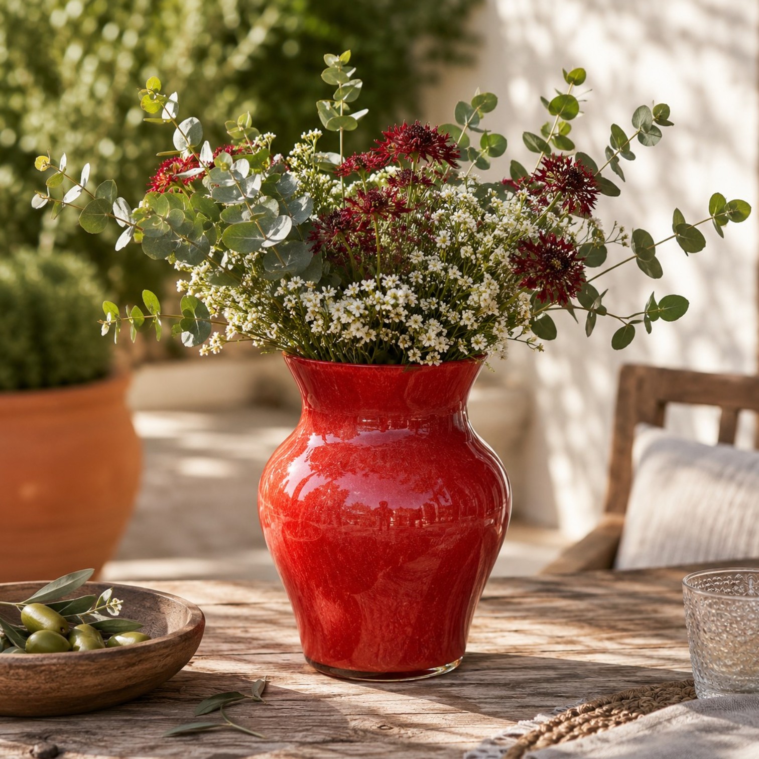 Paul Nagel FLOWERS Vase Viola groß, rot