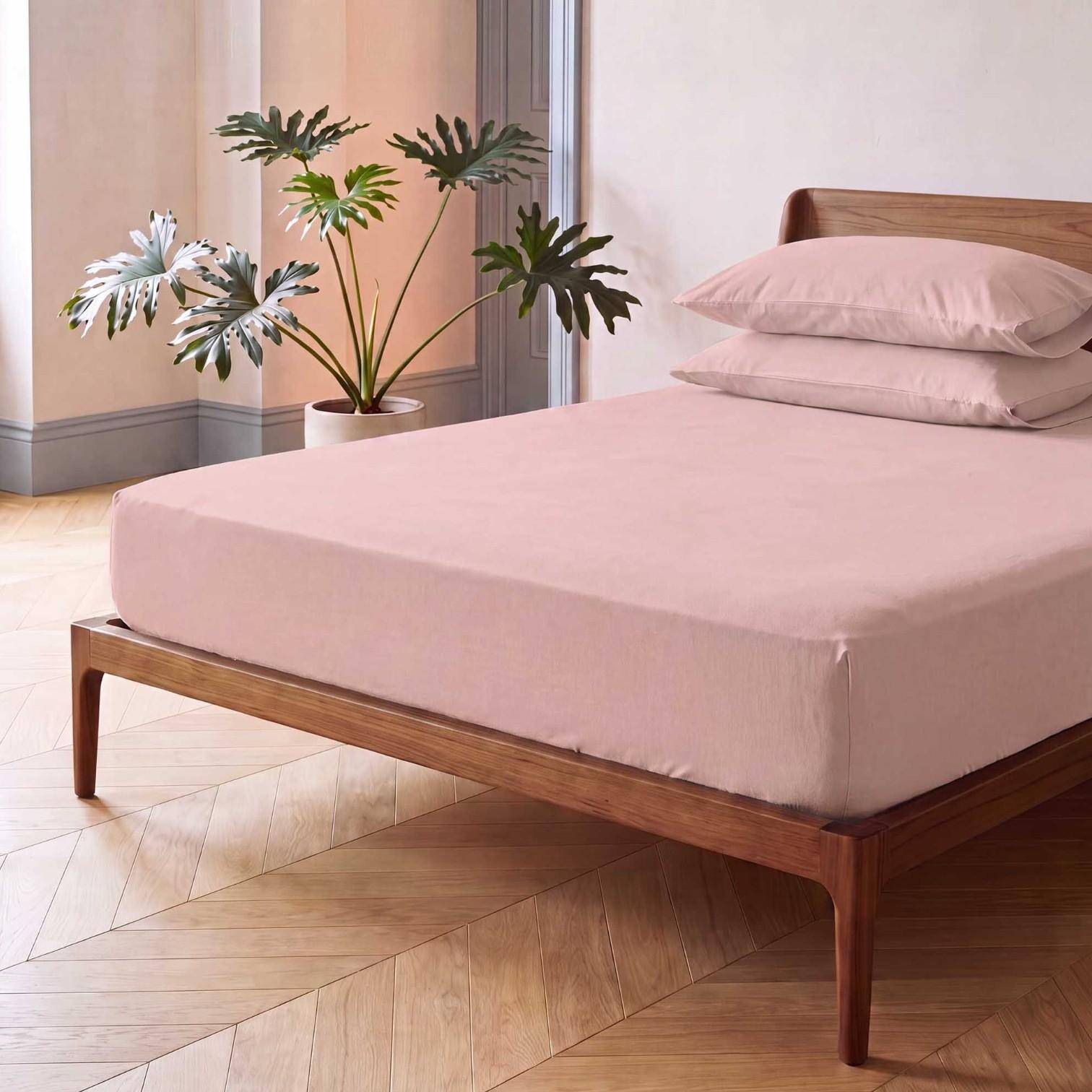 ESSENZA Fine Organic Jersey Spannbetttuch Blush Pink 140-160 x 200-220 cm
