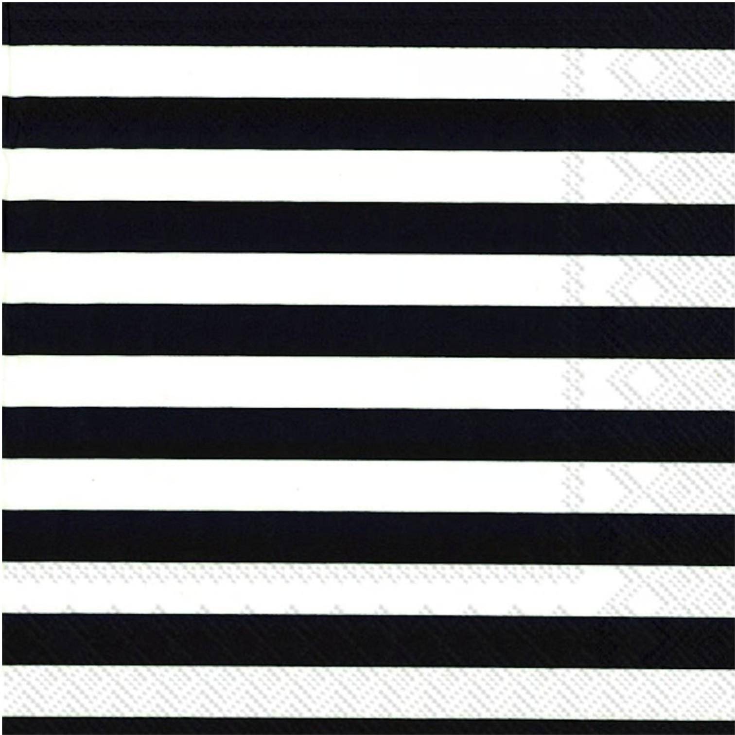 ihr Lunch Servietten Marimekko Tasaraita Black 33 x 33 cm