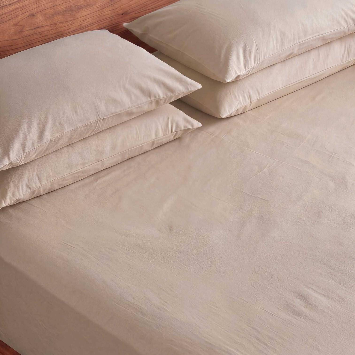 ESSENZA Fine Organic Jersey Spannbetttuch Oatmeal 140-160 x 200-220 cm