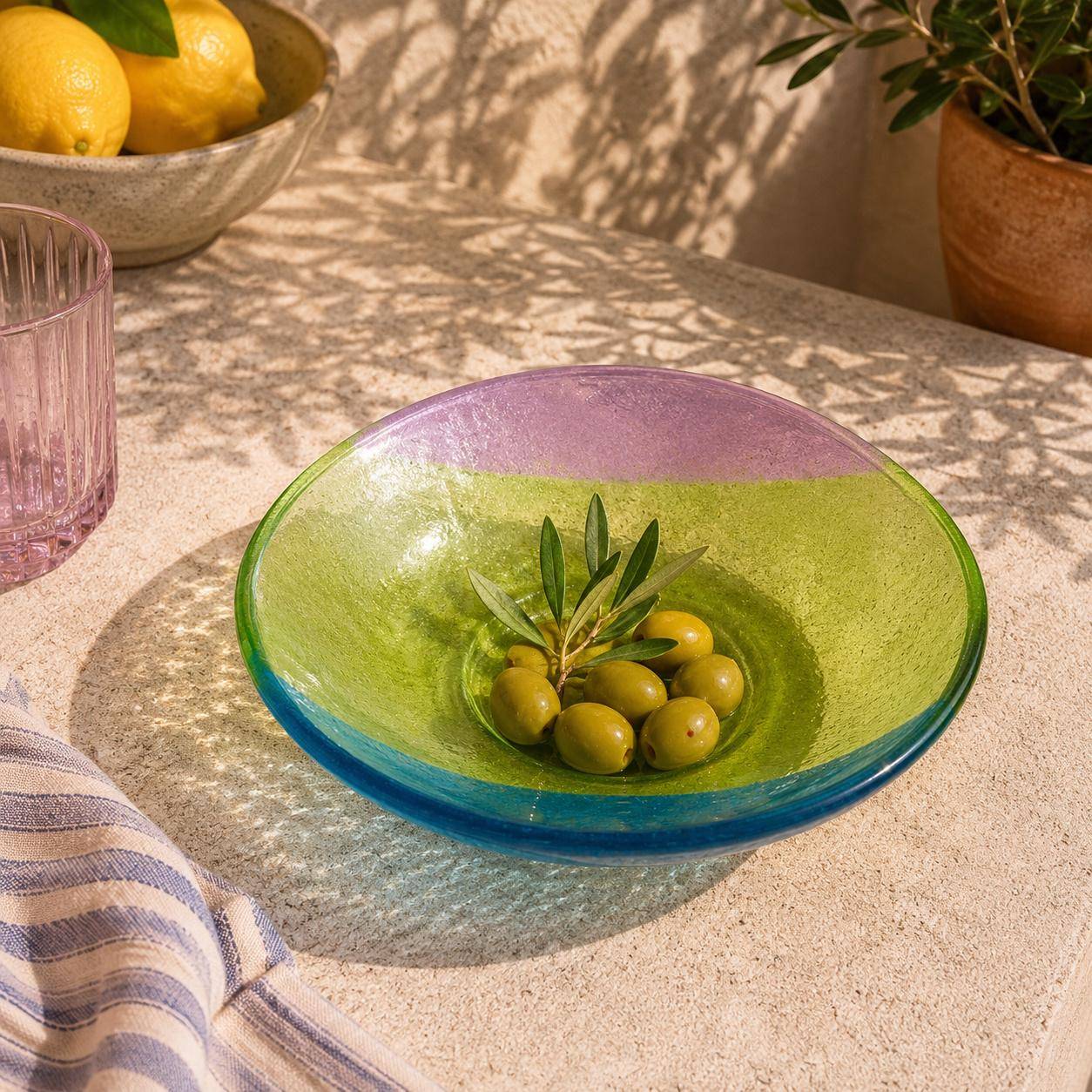 Tranquillo Glasschale FLOATING Hues - Mehrfarbig 16,5 cm