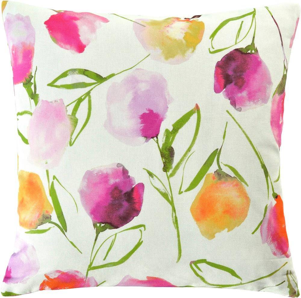 bunte Tulpen - Kissenhülle von Sander Fresh Tulip