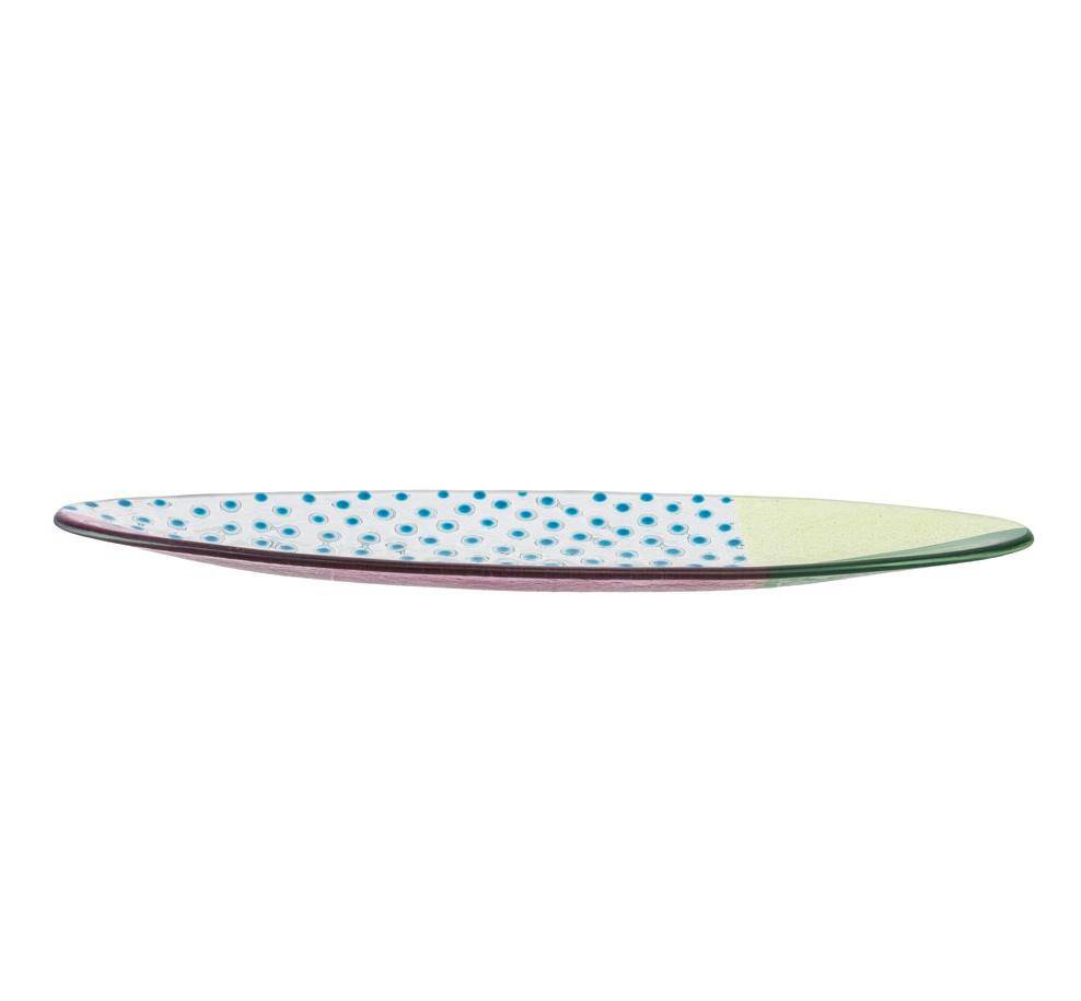Tranquillo schmale Glasschale FLOATING Hues - Mehrfarbig 44 cm
