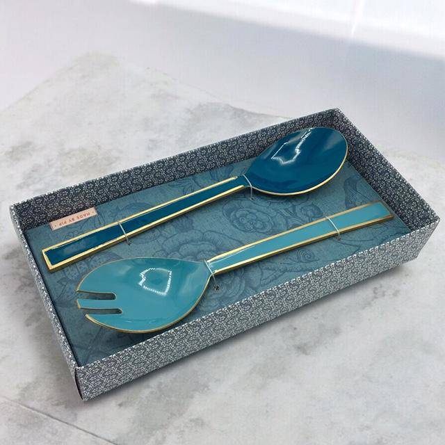 Pip Studio Spring to Life 2er Set Salatbesteck Fb. Blue