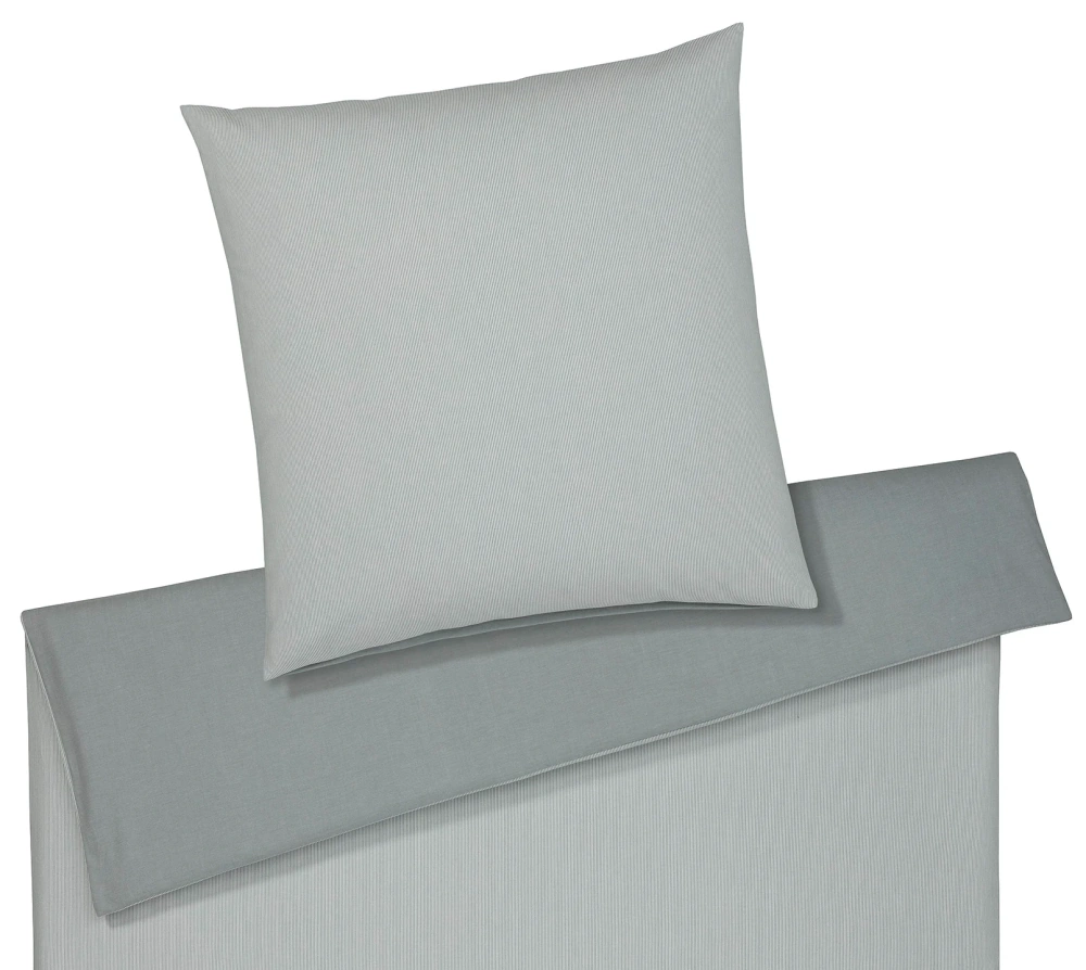 Elegante Flanell Bettwäsche Tender Salbeigrün 135 x 200 cm