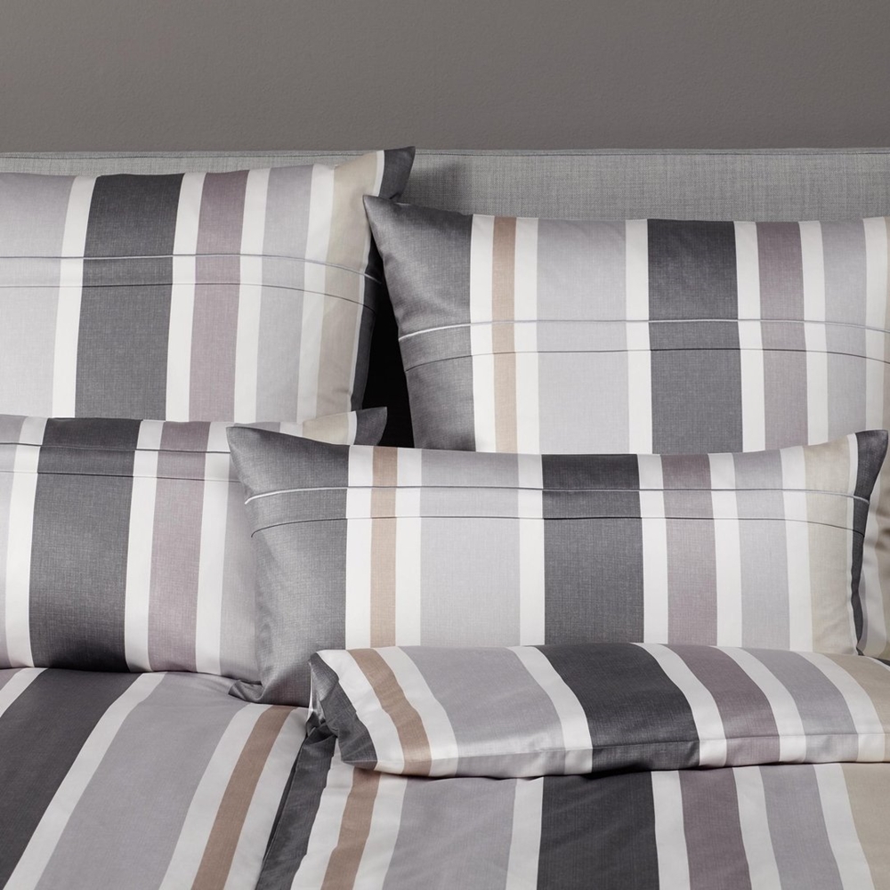 Elegante Comfort Satin Bettwäsche Gilde Schiefer 155 x 220 cm