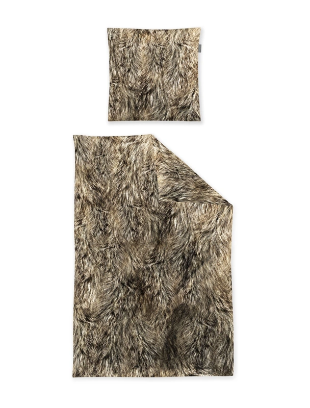 Irisette Flausch-Cotton Bettwäsche Fellgenuss Natur 135 x 200 cm 
