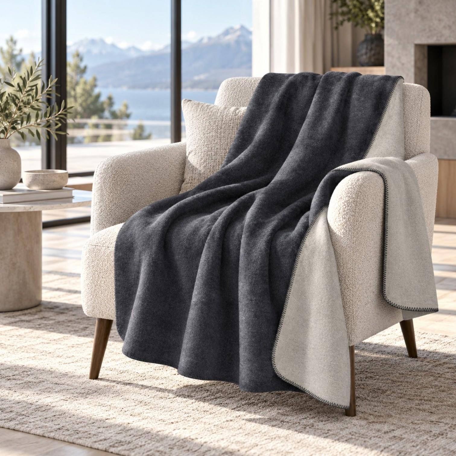 Pad Decke Hobart in Grey 150 x 200 cm