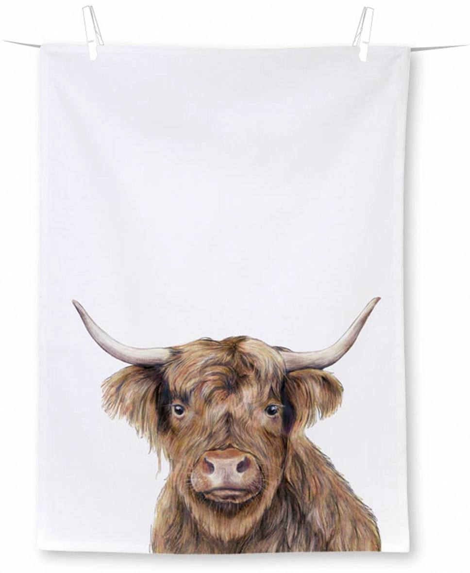 Ihr Geschirrtuch Farm Highland Cattle