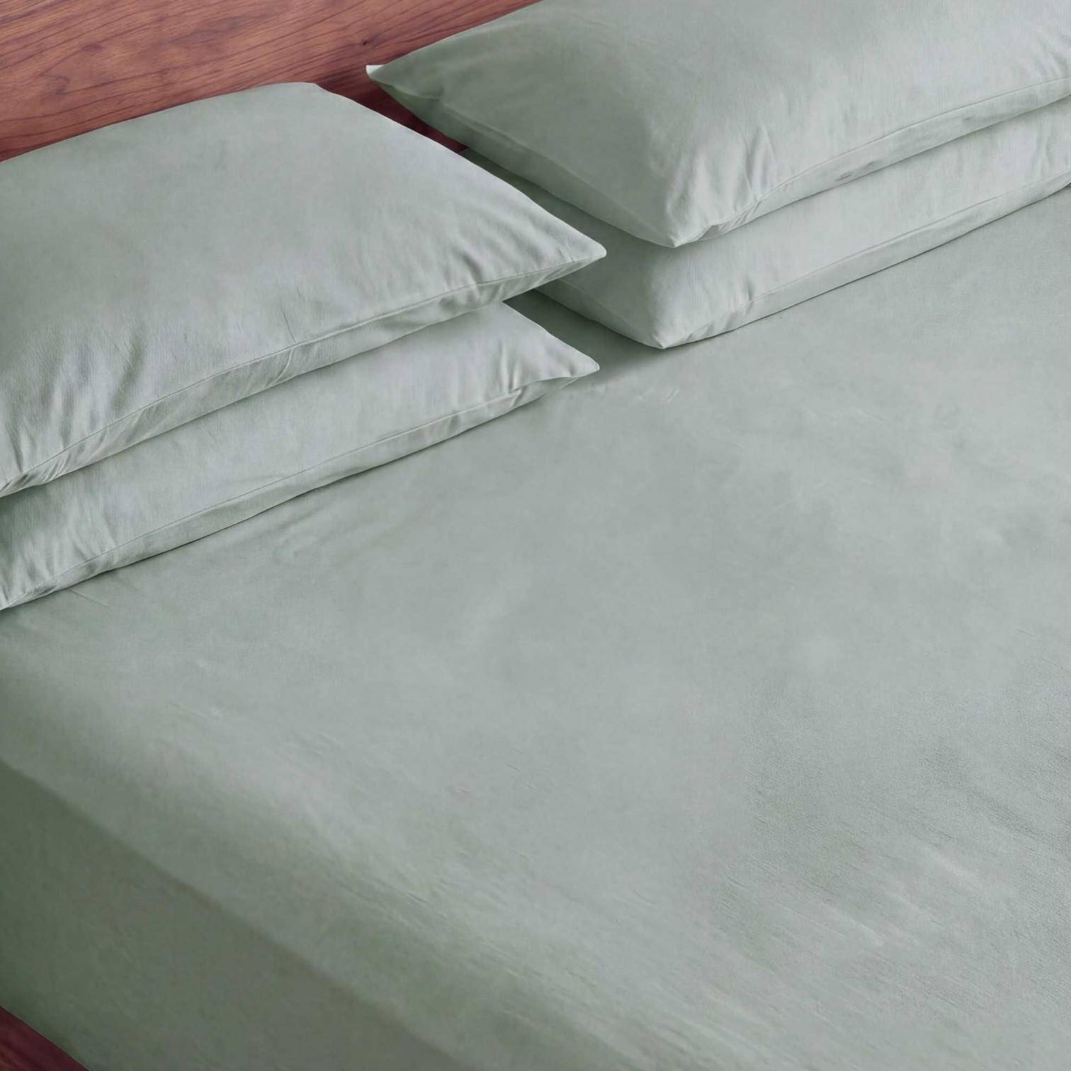 ESSENZA Fine Organic Jersey Spannbetttuch Dusty Teal 140-160 x 200-220 cm