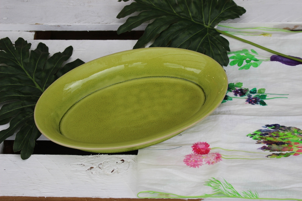 Jars Keramik Tourron Fb.Tilleul Servierteller 37,5 x 25 cm Jars Keramik Tourron Fb.Tilleul Servierteller 37,5 x 25 cm