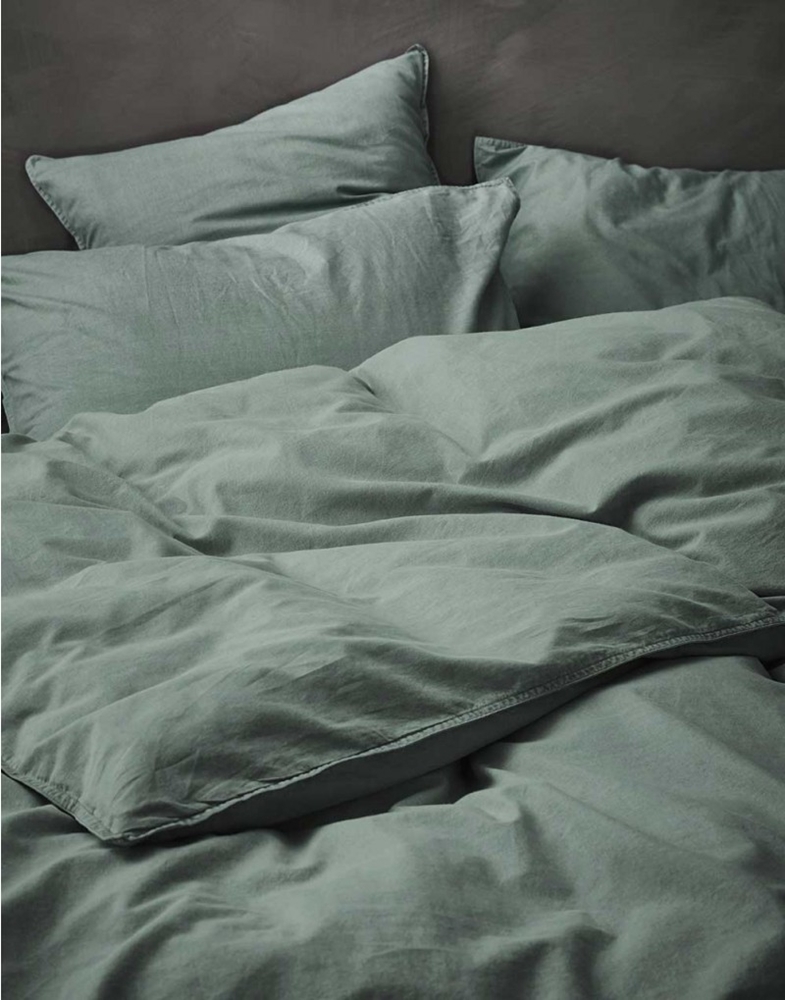 Essenza Renforcé Bettwäsche Guy Green 155 x 220 cm + 80 x 80 cm