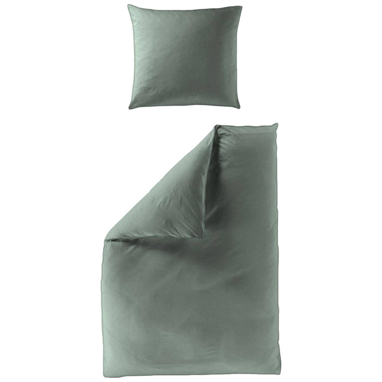 Renforcé Bettwäsche Salbei von Bierbaum Wohnen – Stone Washed