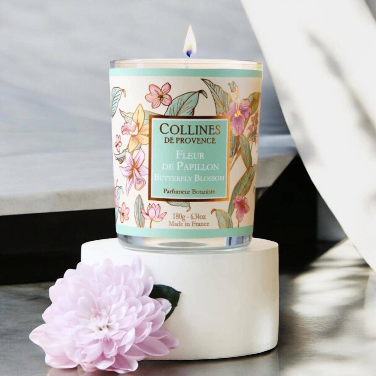 Von Collines De Provence - Duftkerze Schmetterlingsblume 180g