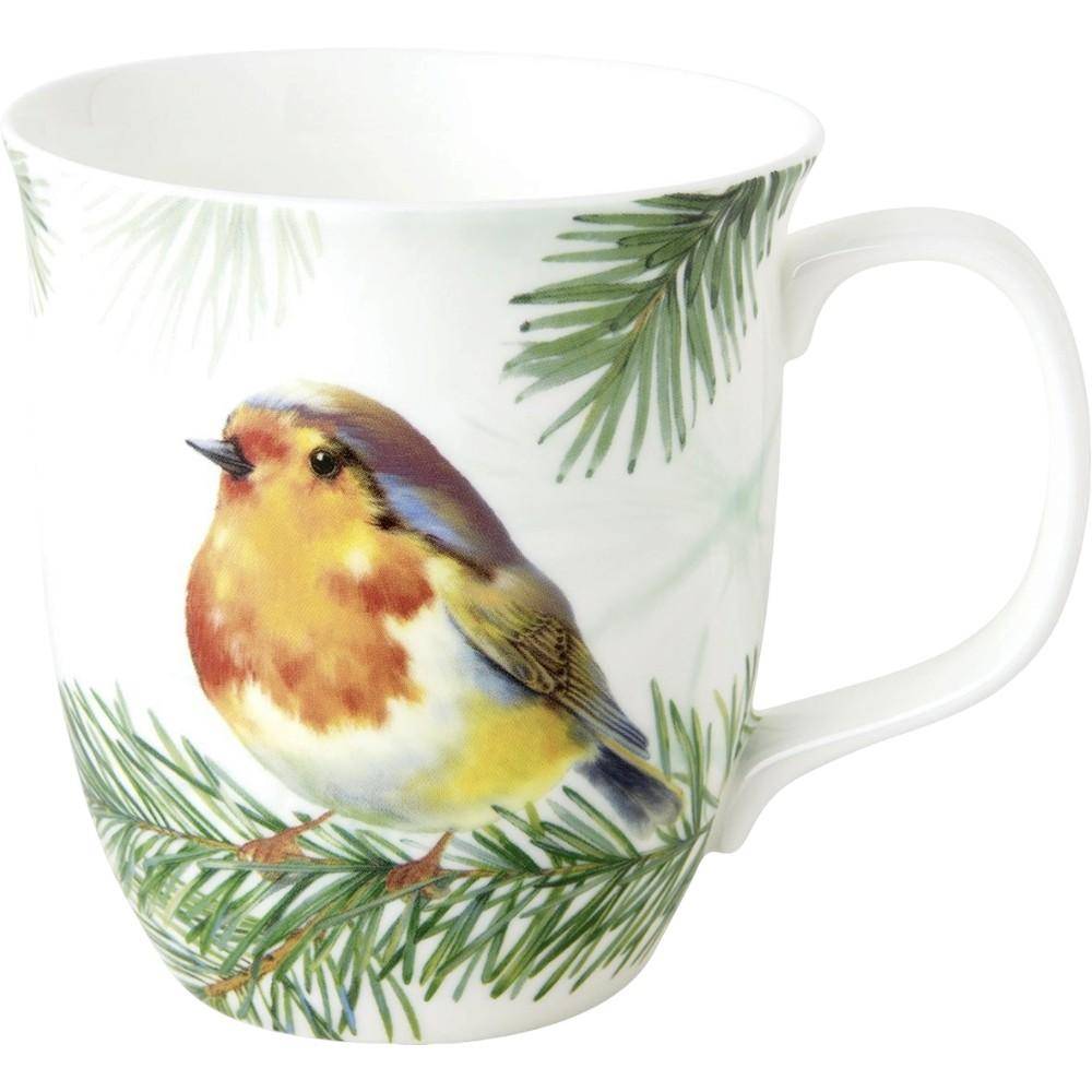 ihr Bone China Becher Charming Robin Green