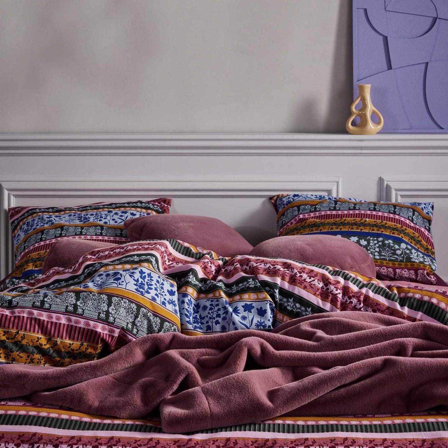ESSENZA Flanell Bettwäsche Lita Mauve 135 x 200 cm