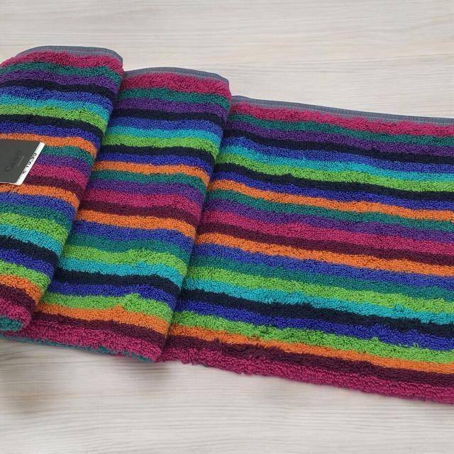 Cawö Frottiertuchserie Lifestyle Streifen Multicolor 7048 Col. 84 Saunatuch 70 x 180 cm