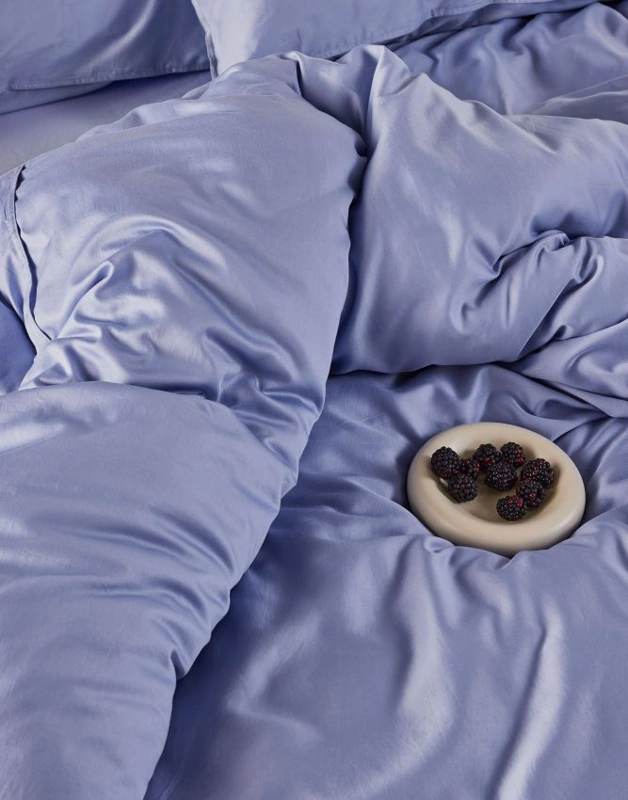 ESSENZA Baumwollsatin Bettwäsche Minte Lavender Blue 135 x 200 cm + 80 x 80 cm